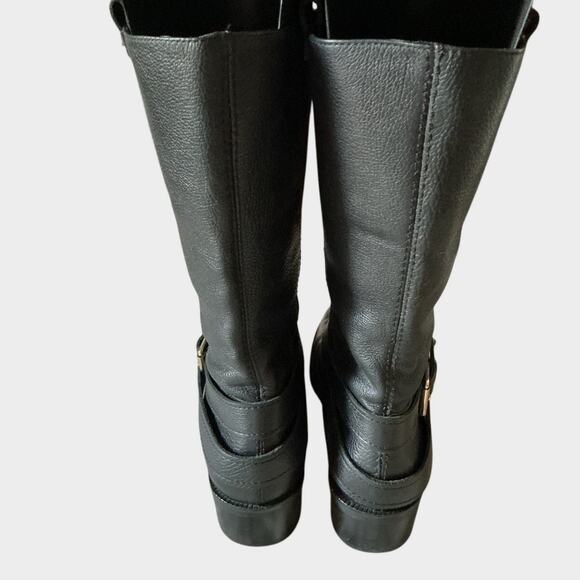 DVF Diane von Furstenberg Safari Moto Mid-Calf Black Boots Size 7.5 - Picture 4 of 8